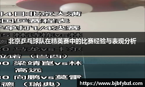 北京乒乓球队在精英赛中的比赛经验与表现分析